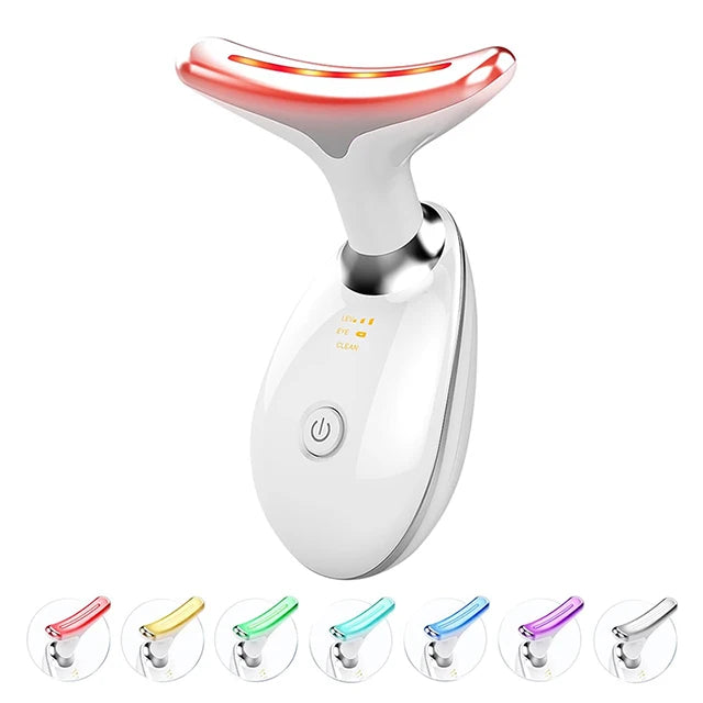 7 Colors Anti Wrinkle Facial Massager Neck Face Beauty Device Skin Tighten Facial Lift Device Reduce Double Chin Skin Care Tool